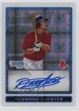 2009 Bowman Draft Prospects Chrome X-Fractor /225 Rey Fuentes Reymond Auto 9l6