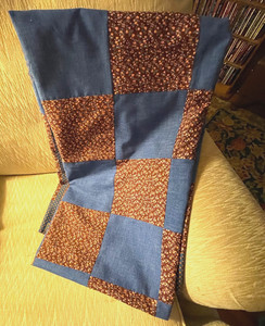 Vintage(1970s) quilt top-day bed/twin size-53"x88"-cotton-ready to finish