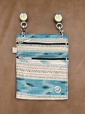 HipKlips Crossbody Bag Unisex Geometric Pattern Versatile Excellent Condition