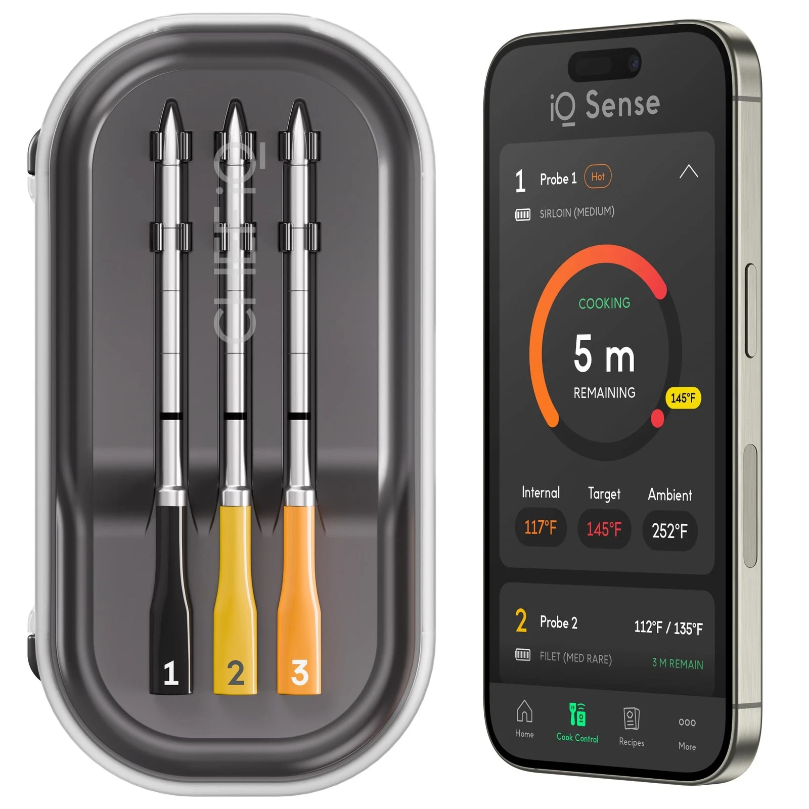 CHEF iQ Sense Smart Wireless Meat Thermometer 3 Ultra Thin Probes WiFi Unlimited
Opens in a new wind