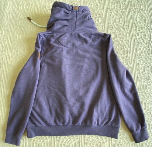 Wanakome Hestia Cowl Neck Full Zip Hoodie Womens XXL Heavy Purple Sweater Jacket - Picture 2 of 12