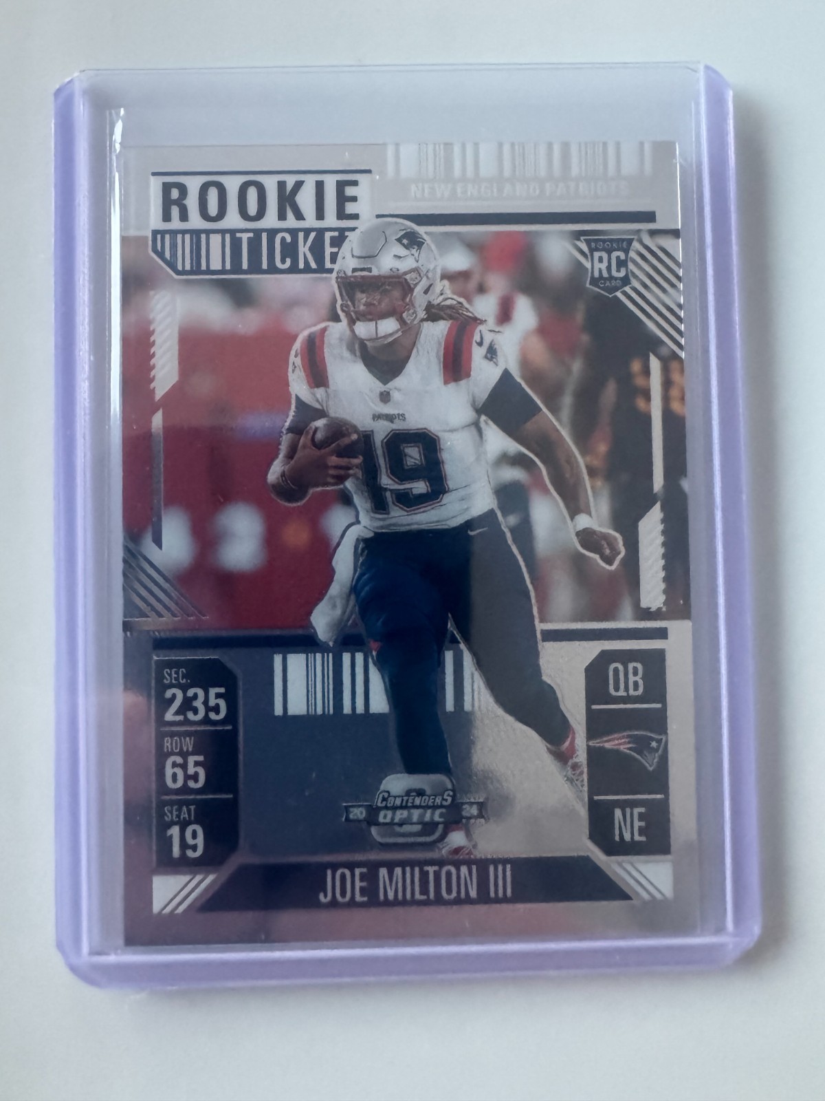 2024 Panini Contenders Optic - Joe Milton Rookie Ticket Silver - #78