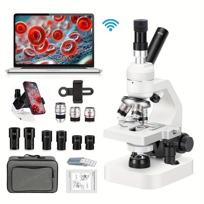 40X-2000X zoom binocular optical microscope, laboratory binocular biological mic