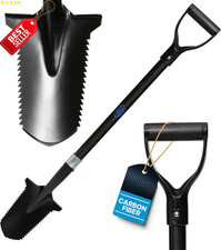 Metal Detecting Shovel Carbon Steel Serrated Digger Garden Root Cutter US