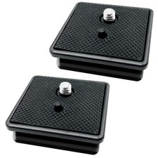 2 Pack 41mm Tripod Quick Release Plate Camera Mounting Adapter, 41mm, Black