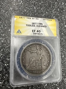 1877 EF40 Trade Dollar 