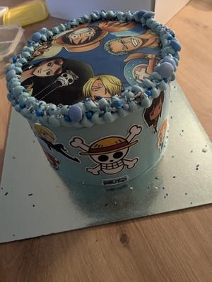 One Piece x2 Luffy  Essbar Tortenaufleger Torte Geburstag Zuckermasse Tortebild