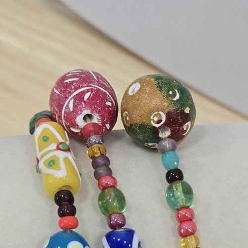3 stapelbare RJ Graziano Multicolor Kunstwerk Glas Acryl Perlen Stretch Armbänder - Bild 11 von 15