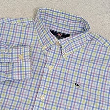 Vineyard Vines Whale shirt Button Down Long Sleeve Shirt Boys XL Colorful