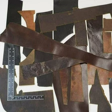 2 LB Leather Scrap Bags (Mixed Buffalo)