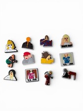 Lot Of 12 Taylor Swift Silicone Crocs Charms Pop Stars
