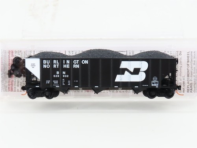 #ad #ad N Micro Trains MTL 108110 BN Burlington Northern 3 Bay Hopper #528932 w Load $32.95