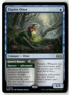 Elusive Otter 225 Rare Wilds of Eldraine Magic: The Gathering Near Mint