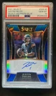 2021 Select Justin Fields Signatures RC Blue Prizm Auto #23/50 Bears PSA 10