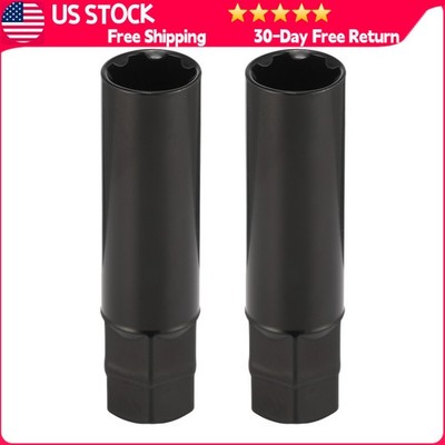 2pcs Black Socket Key Tool for 7 spline Lug Nuts | 19mm, 3/4'', 21mm, 13/16'' Hex