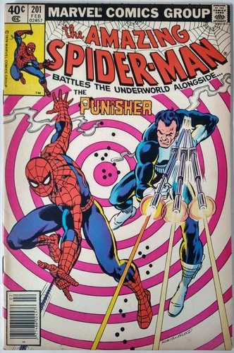 Marvel Comics Amazing Spider-Man #201 Iconic John Romita Punisher Cover VF 8.0