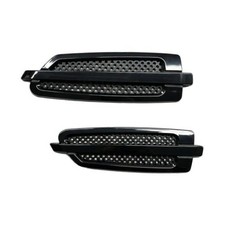 2PCS Fake Car Side Vent Trim Covers, ABS Shark Gill Car Air Flow Grille Black