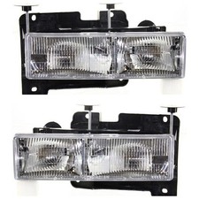 Headlights Set Halogen For 88-02 Chevrolet Blazer C1500 K1500 C2500 K2500 C3500