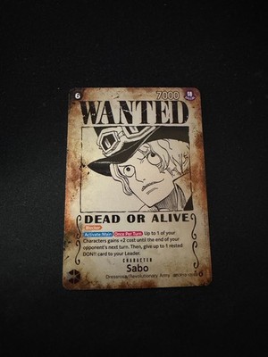 One Piece English OP13-120 Sabo SP Wanted Poster Alternate Art