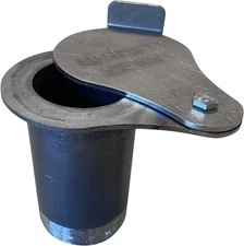 2 Inch Threaded UDS Smoke Stack w/Tear Drop Damper Parts for DIY Ugly Drum Sm...