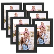 Giftgarden 4x6 Black Picture Frame Set of 7 for Wall or Table Top Display
