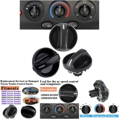3 Pack 559050C010 Tundra Climate Control Knob 2000-2006 Toyota Air Conditioner