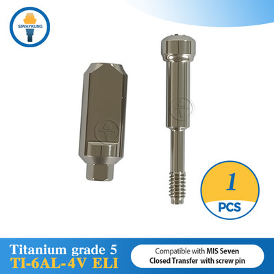 1 pcs Titanium transfer abutment close Tray Transfer compatible with MIS Seven