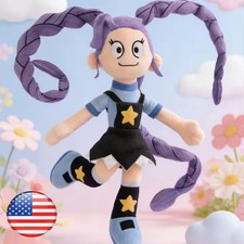 2026 Lily Plush Doll   Cute Girl with Purple Long Braids Perfect Birthday Gifts