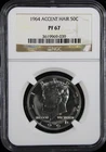 1964 Kennedy Proof Half Dollar 50c NGC PF 67 Accent Hair