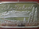 1985 Lake Tahoe Silver Art Bar by Silvertowne Mint  1 Troy Oz.  .999 Fine Silver