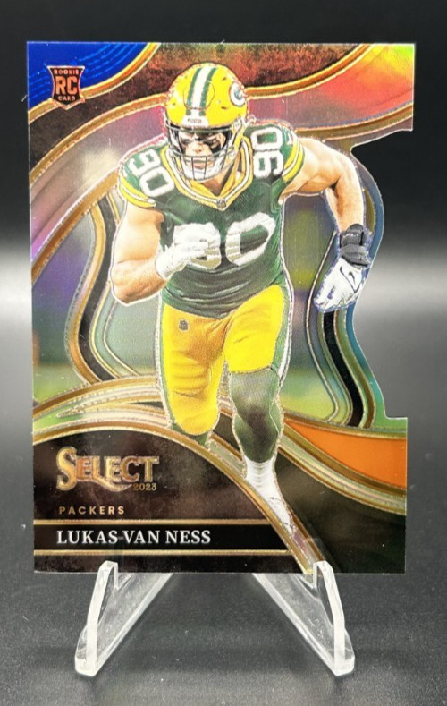 2023 Panini Select Lukas Van Ness RC #239 Club Level White Prizm SP /35 Iowa