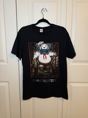 Ghostbusters Stay Puft Marshmallow Man T Shirt Mens M Movie Graphic Black Tee