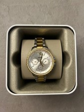 Fossil Izzy Damenuhr ES4784 Bicolor Edelstahl Damenarmbanduhr gebraucht