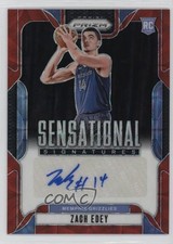 2024-25 Panini Prizm Sensational Signatures Choice Zach Edey #SS-ZEG Auto 1o2