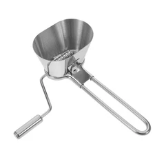  Portable Mini Food Chopper - Stainless Steel Hand Crank Vegetable Slicer -