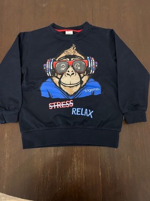 Sweatshirt  Pullover  neu Junge 104 Trigema Affe schwarz