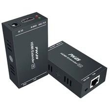 PWAY HDMI Extender 1080p@60Hz, 3D, Over Single Cat5e/Cat6/Cat 7 Cable Full HD...