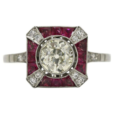 1/2CT White Round Cut Retro Style Engagement Wedding Ring In 925 Sterling Silver
