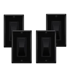 4PK Single Pole/3 Way BK Dimmer Switch for Dimmable Light CFL 600W / LED 150W
