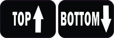 3in x 2in Top Bottom Vinyl Stickers
