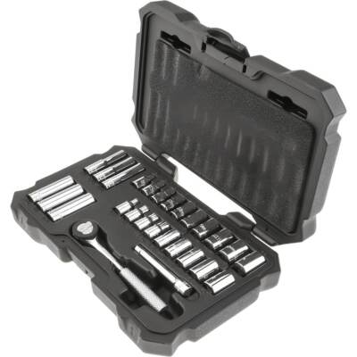 Paramount 27-Piece 1/4'' Drive Chrome Vanadium Socket Set w/ Inch & Metric Sizes