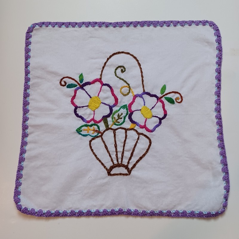 Embroidered Dinner Napkin Mexican Tortilla Servilleta Bordado a Mano de Chiapas