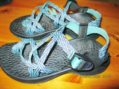teal colored sandals