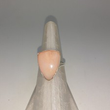 Artisan Crafted Peruvian Pink Opal Solitaire Ring In Sterling Silver 10.25 ctw