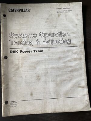 CAT Systems Operation Testing Adjusting D8K Power Train Service Manual Dozer