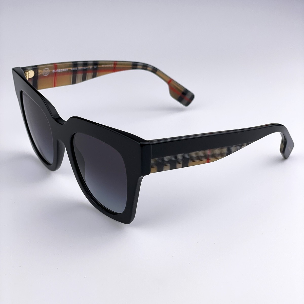 Burberry Men Sunglasses Black Grey Gradient Square BE4364