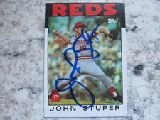 Reds John Stuper Signed Autographed 1986 Topps Mint