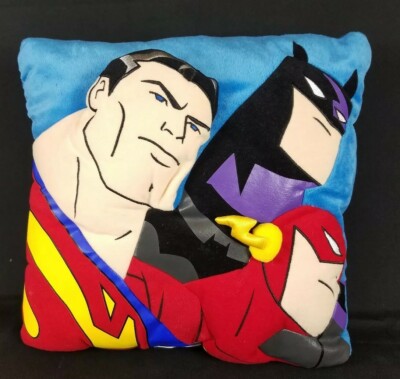 DC Justice League Cartoon Superman Batman Flash Decorative Throw Pillow  Cushion