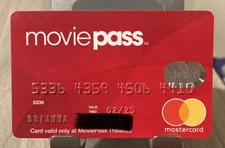 MOVIEPASS DEBIT CREDIT CARD UNSIGNED MOVIE MEMORABILIA LIGHTLY USED