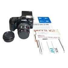 Minolta Maxxum 3000i AF 28-70 MM Camera W/ Lenses Minolta Flash MAXXUM D314i